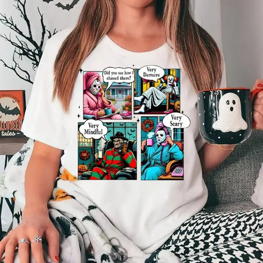 Funny Very Scary Halloween Shirt, Very Demure Halloween Shirt, Halloween Spooky Season,Very Demure Very Mindful Halloween, Unisex Short Sleeve Tee Shirt