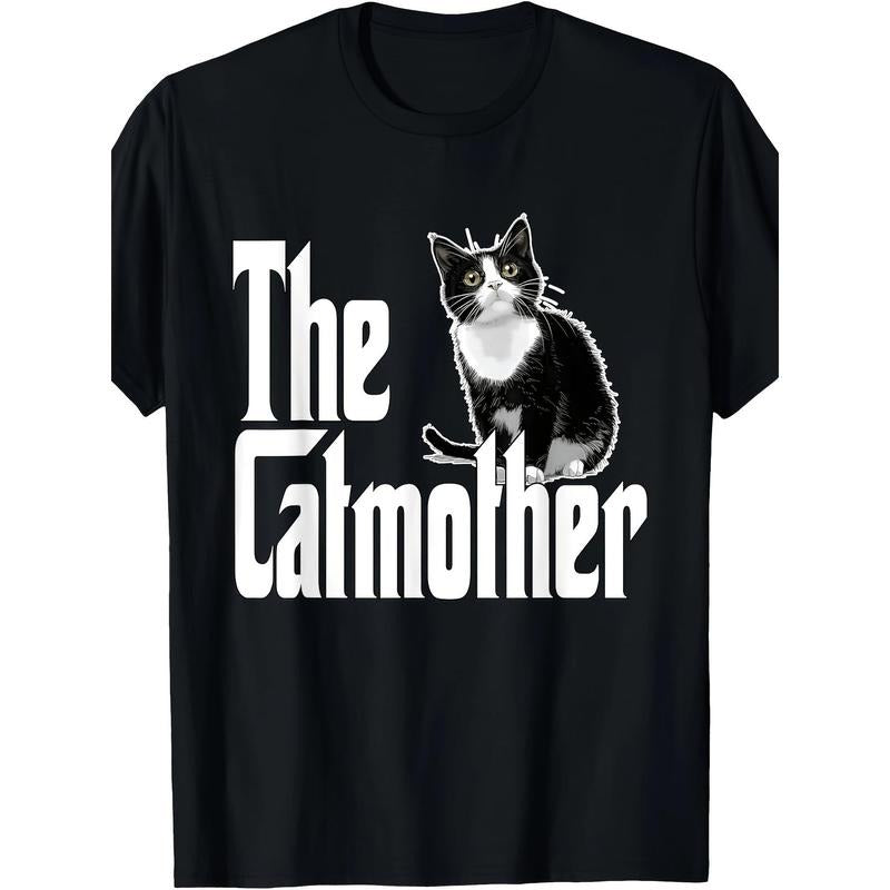 Funny cat Mom Cat Mom black and white Cat Mom Cat Mom Men's T-shirt  made in usa