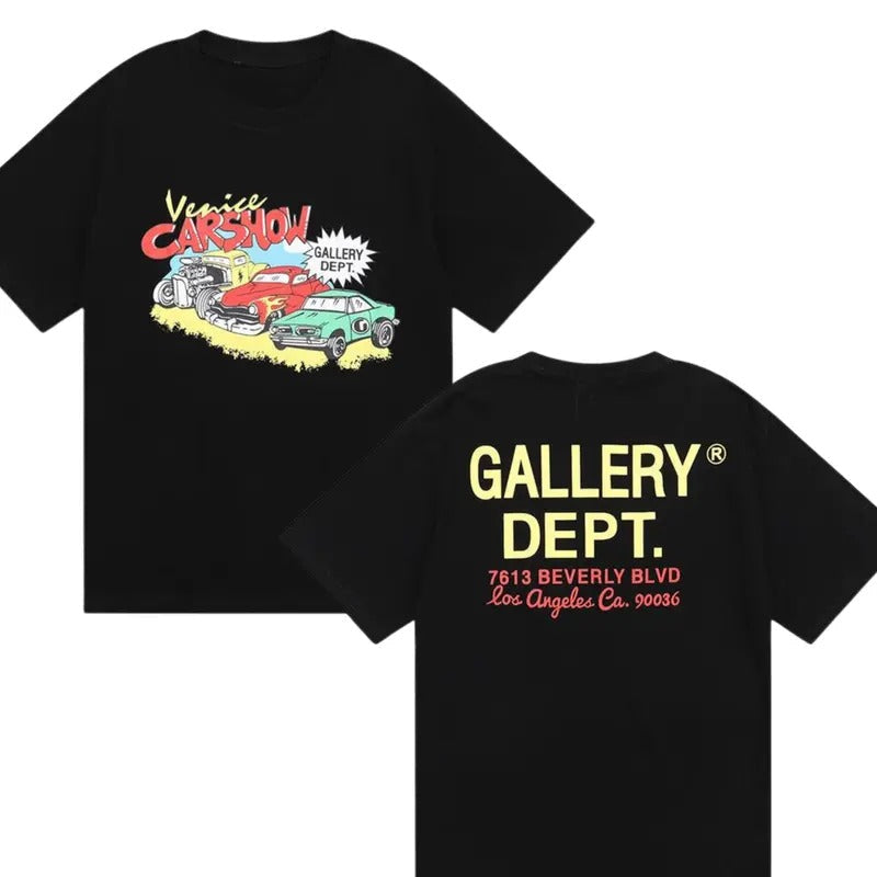 Gallery Dept. Car T-Shirt, Letter and Skull Tee, Car lover shirt, High Street Tops, Casual Shirt, Streetwear, Carshow shirt