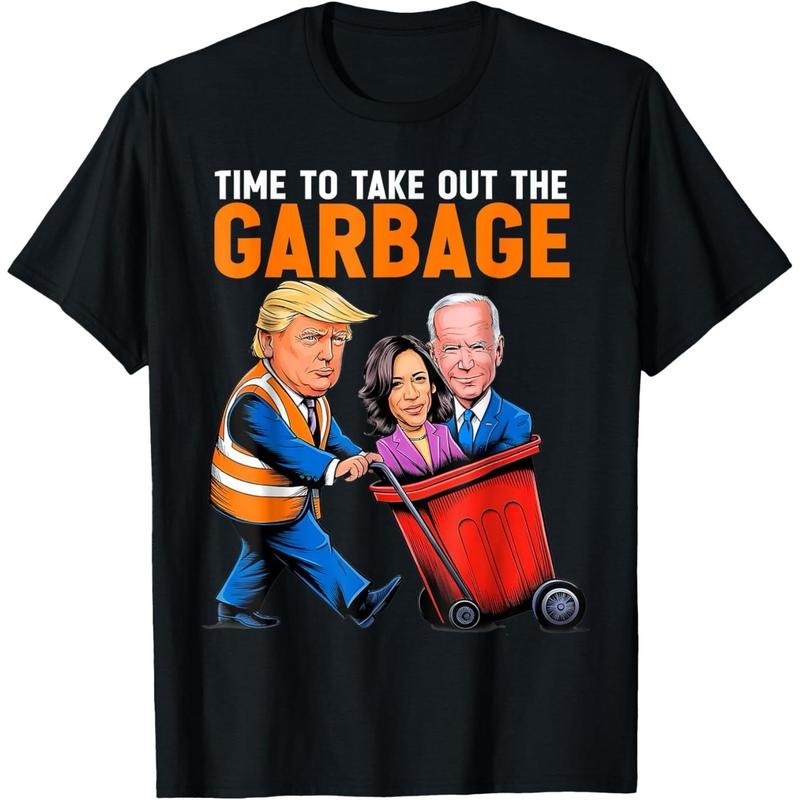 Garbage for Trump 2024 Funny Time to take out Garbage Biden T-Shirt made in usa