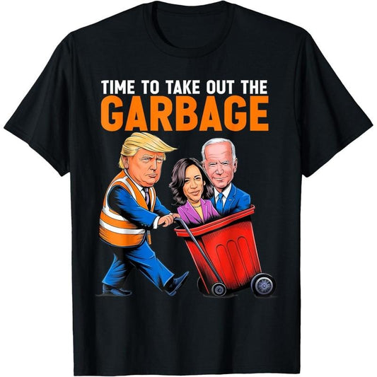 Garbage for Trump 2024 Funny Time to take out Garbage Biden T-Shirt made in usa