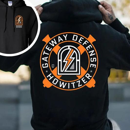 Gateway Defense Howitzer 2 Side Printed T-shirt - Crewneck Sweatshirt - Hoodie, Howitzer Patriot Streetwear, Workwear