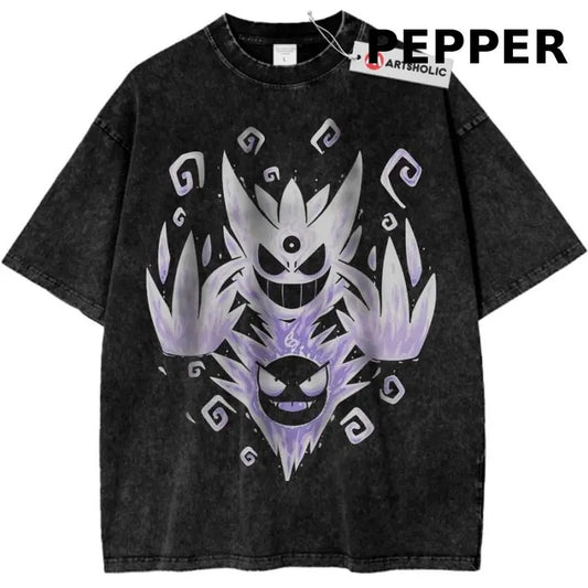 Gatsly vs Mega Gengar Shirt, Pokemon Shirt, PKM Shirt, Anime Shirt, Vintage T-Shirt