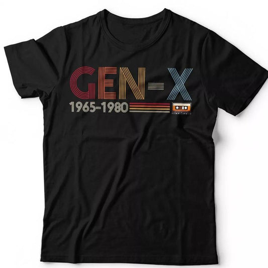 Gen X Tshirt Unisex Generation X 40th Birthday 1980s Retro Vintage Gift Present, menswear crewneck, vintage graphic tee, gift