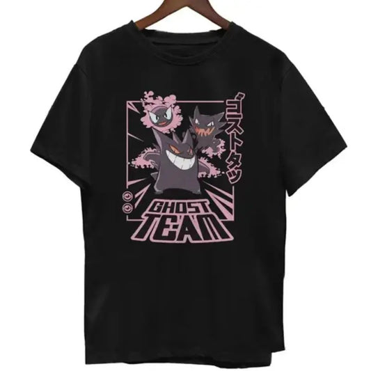 Gengar Ghost Team Evolution T-shirt, Funny Shirt, Graphic Tee Stylish Anime Manga Lover Gifts