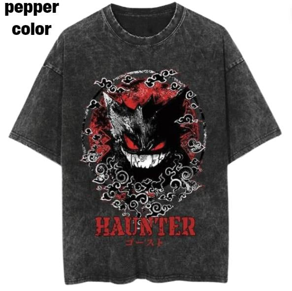 Gengar Haunter Vinatge Tee, Gengar Shirt, Gengar Merch, Anime Pokemon Shirt, Pokemon Merch, Manga Shirt, Pokemon for fan, Halloween Shirt, Gift for him, Gift for her Menswear Top Streetwear Underwear Tshirt