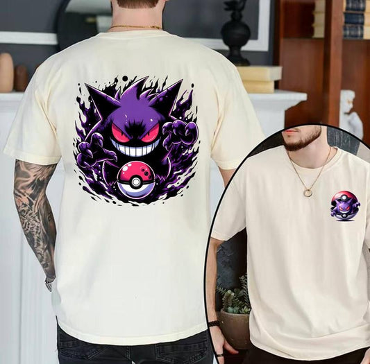Gengar Lavender Town T-Shirt, Gengar Ghost Anime Unisex T-Shirt, Gengar Pokemon Sweatshirt Hoodie, Pokemon Anime Sweatshirt
