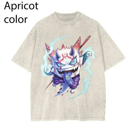 Gengar Pokemon X Demon Slayer Shirt, Pokemon Graphic T-shirt, Anime T-shirt, Funny T-shirt, Vintage Graphic Tee, Cotton Streetwear