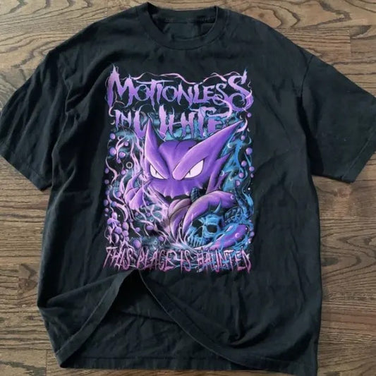 Gengar This Place Is Haunted Unisex T Shirt, Halloween Shirt Motionless In White Gengar Haunter Shirt Best Gift For Ghost Poison Fan