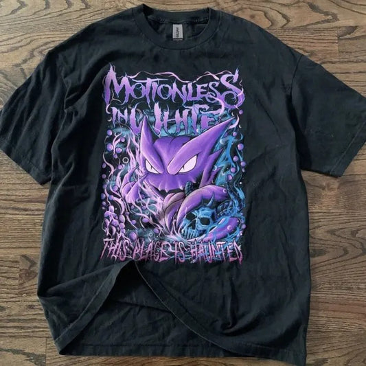 Gengar This Place Is Haunted Unisex T Shirt, Motionless In White Gengar Haunter Shirt, Best Gift For Ghost Poison Fan