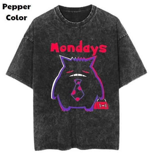 Gengar Vintage Tees, Mondays T-Shirt, Pokemon Graphic Tees, Funny Pokemon Shirt, Unisex Anime Shirt, Menswear Womenswear Streetwear