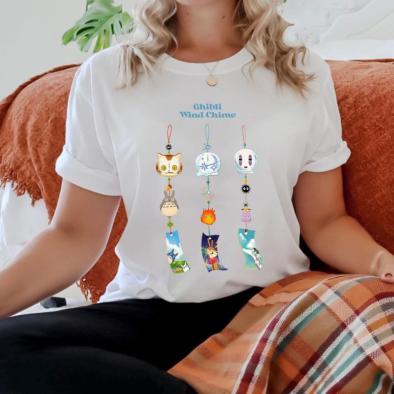 Ghibli Wind Chime Anime Lover Tshirt Crewneck Hoodie Comfort Cotton