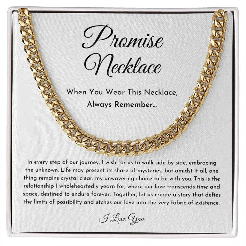 Gifts For Him, Promise Necklace For Him, Boyfriend Promise Necklace, Guy Valentine Gift, Boyfriend Birthday Gift, Necklace With Message Card, Necklace With Gift Box, Gifts For Birthday Fathers Day