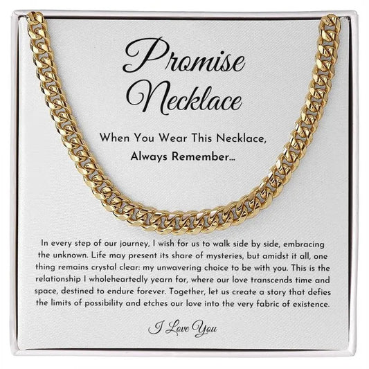 Gifts For Him, Promise Necklace For Him, Boyfriend Promise Necklace, Guy Valentine Gift, Boyfriend Birthday Gift, Necklace With Message Card, Necklace With Gift Box, Gifts For Birthday Fathers Day
