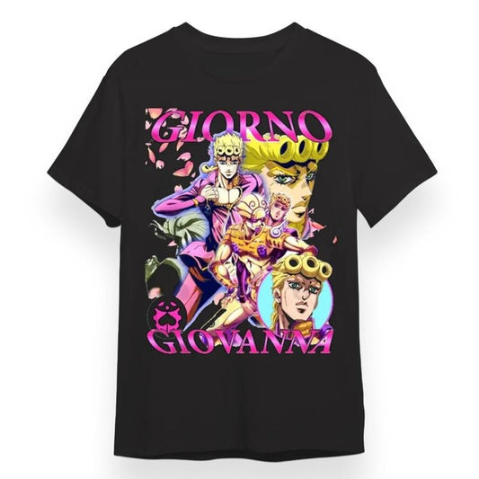 Giorno Giovanna Tee , Anime Giorno Giovanna Tshirt , Anime Giorno Giovanna Merrch , Gift For Fan Anime , Gift For Him , Gift For Her Menswear Top Underwear Streetwear Tropical Shortsleeve Operator Crewneck