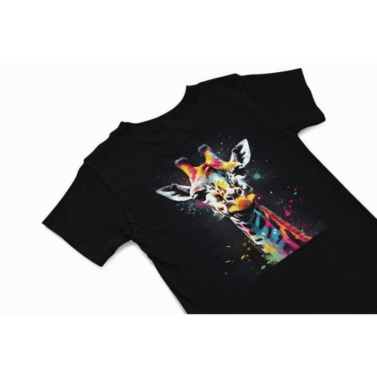 Giraffe T-Shirt, Giraffe Graphic tee, quirky animal Tee, Cute Animal tee, African animal t shirt, T-Shirt, Giraffe lover gift, Summer shirt Made in USA