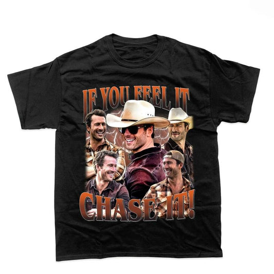 Glen Powell Shirt If You Feel It Chase It Shirt Tyler Owens Twisters Shirt Vintage 2024 Movie T-shirt Merch Men Women y2kstyle{n002}2