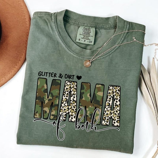 Glitter And Dirt Mama Of Both Shirt, Mothers Day Shirt, Cute Mom Shirt, Girl Mama Shirt, Unique Mom Gift, Mommy Tee