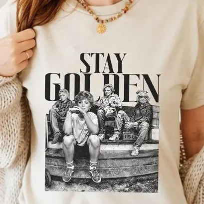 Golden Girls As Minor Threat Stay Golden T-Shirt, Movie Shirt , Sitcom Movie Shirt