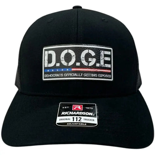 DOGE With Flag on bottom! Available in Flex Fit / Richardson / Flat Bills / Golf Hats