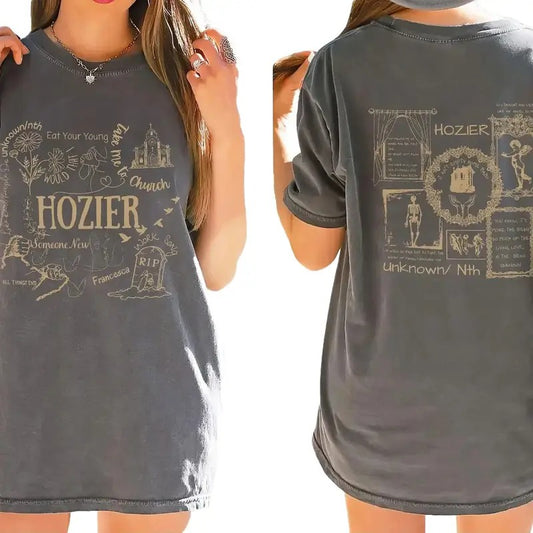 Green Hozier Unreal Unearth Tour Shirt,  Music Concert Gift for Hozier Fan, Hozier Fan Gift, Hozier T-Shirt, Sirius Black Shirt, Hozier Merch, Hozier Concert Outfit, Gift for her, Gift for him Womenswear Tops Underwear Lady
