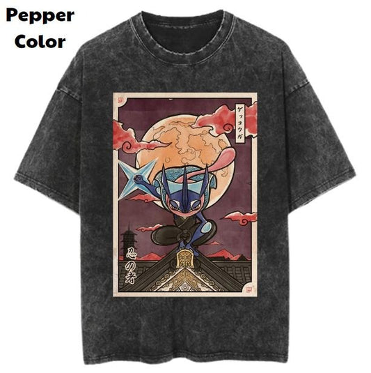 Greninja Vintage Tees, Greninja Picture T-Shirt, Pokemon Graphic Tees, Pokemon Shirt, Unisex Anime Shirt, Menswear Womenswear Streetwear