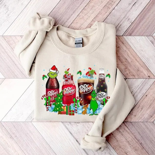 Griiinchmas Christmas Sweatshirt, Dr Pep Xmas Hoodie, Griiinchmas Xmas Tshirt, Christmas Gift for Coke Lovers, Griiinchmas Dr Pep  T-shirt, sweater and Hoodie