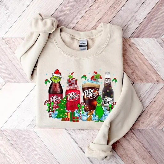 Griiinchmas Christmas Sweatshirt, Dr Pep Xmas Hoodie, Griiinchmas Xmas Tshirt, Christmas Gift for Coke Lovers, Griiinchmas Dr Pep  T-shirt, sweater and Hoodie