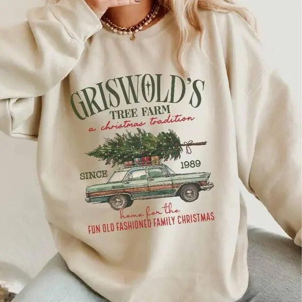 Griswold's Christmas Tree Farm ~ Unisex Apparel Relaxed Fit Printed in the USA Clothing Womenswear Casual and Comfortable...