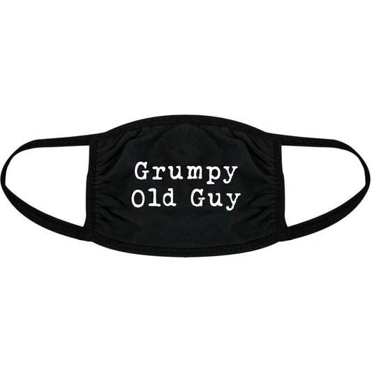 Grumpy Old Guy Face Mask Funny Fathers Day Senior Nose And Mouth Covering Funny Masks for Adults Funny Sarcastic  Novelty Masks for Adults Black