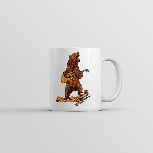 Guitar Bear Mug Funny Sarcastic Rock and Roll Graphic Coffee Cup-11oz Funny Coffee Mugs Ceramic Printed Drinkware Cup