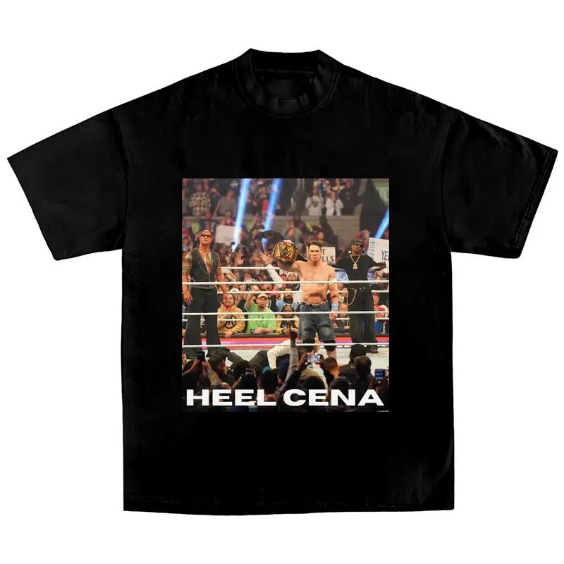 HEEL CENA TEE, WWE John Cena - The Rock - Cactus Jack Tee, WWE Shirt, Sports T-shirt, Wrestling Gift For Him For Her