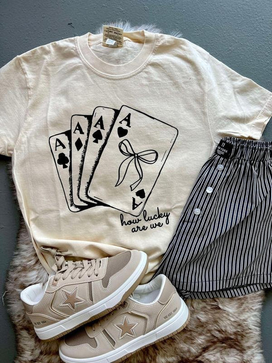 HOW LUCKY ARE WE GRAPHIC TEE