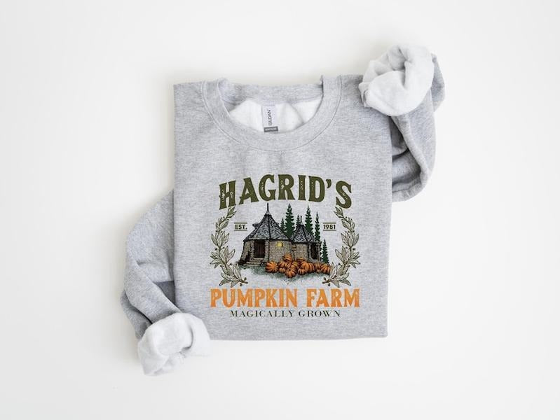 Hagrid's Pumpkin Farm Sweatshirt, Thanksgiving 2024, Fall Sweatshirt, Halloween Sweatshirt, Pumpkin Sweatshirt, Fall Shirt,Book Lover Gift  T-shirt, sweater and Hoodie