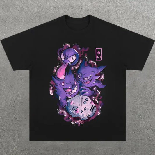 Halloween Gengar Ghost Black T-Shirt, Pokemon Tee, Unisex T-Shirt, Gift For Men Women