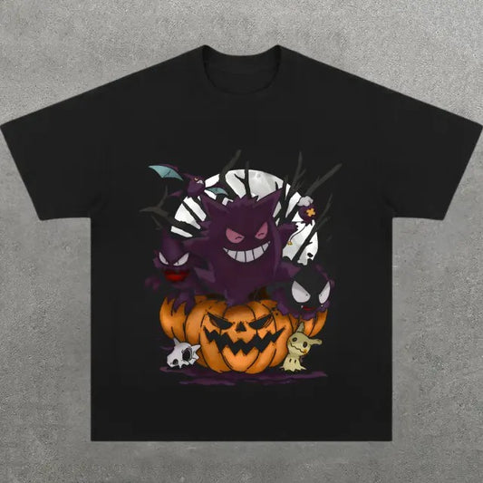 Halloween Little Gengars T-Shirt, Pokemon Tee, Unisex T-Shirt, Gift For Men Women