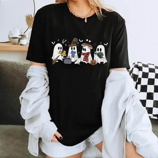 Halloween Wizard House Shirt, Wizard Ghost Shirt, Magical Castle Shirt, Wizard School Shirt, Book Lover Gift, Unisex Short Sleeve Tee Shirt