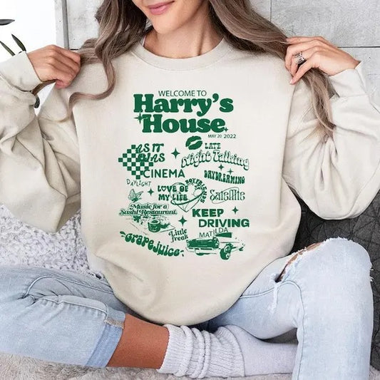 Harry Styles song quotes, Harry's House Sweatshirt , Music tote, Harry Fan gift,Harry Styles