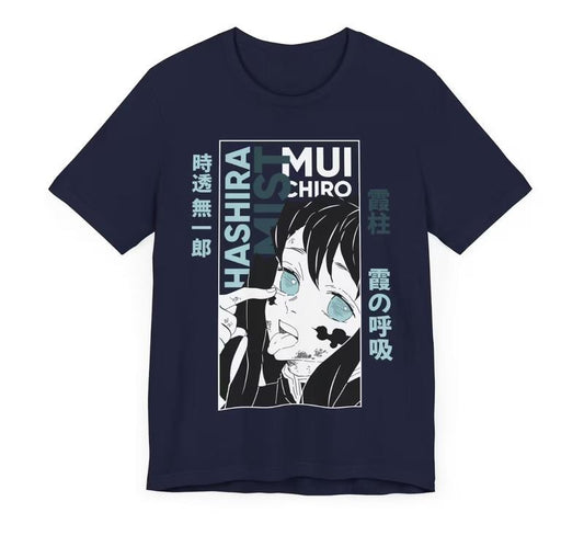 Hashira Muichiro Anime T-shirt Unisex, Demon Anime Manga Shirt, Anime Shirt, Anime Lovers Shirt, Graphic Anime Tee, Manga Shirt, Japanese Menswear Top Underwear Tshirt Streetwear Man Tropical Crewneck Shortsleeve Round Neck Casual