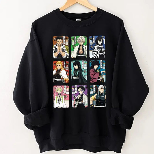 Hashira team t-shirt, Demon Slayer main characters shirt, Kimetsu No Yaiba t-shirt, anime sweatshirt hoodie, Tanjiro shirt, Rengoku t-shirt
