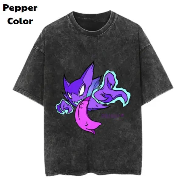Haunter Print Vintage Tee, Haunter T-Shirt, Pokemon Graphic Tees, Pokemon Shirt, Unisex Anime Shirt, Menswear Womenswear Streetwear
