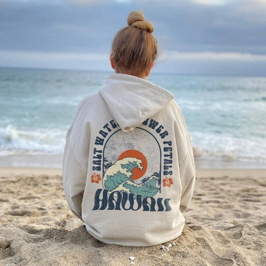 Hawaii Surf Hoodie, Coconut Girl Aesthetic Sweatshirt, Ocean Beach Hoodie, Siesta Beach Shirt, Summer Holiday Shirt,Trendy VSCO