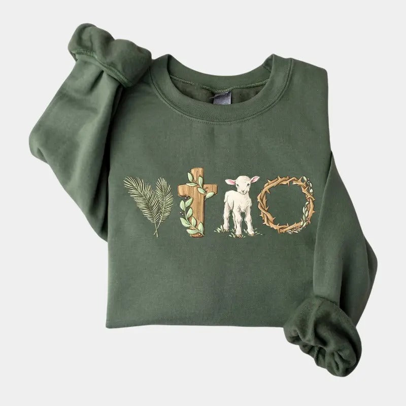 He Is Risen Sweatshirt, Vintage Easter Jesus Sweatshirt, Unisex Sweater