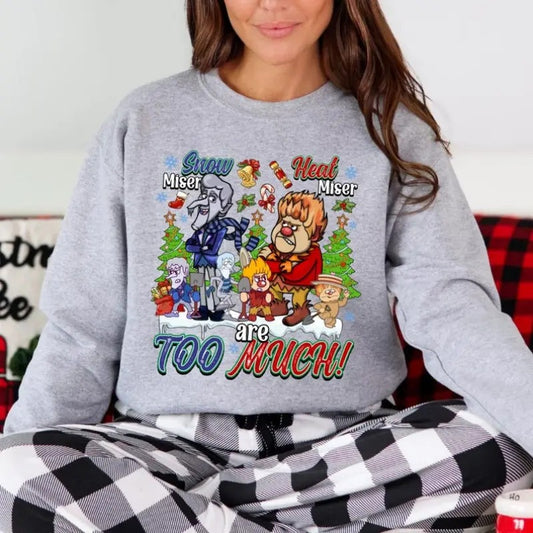 Heat Miser Snow Miser Shirt, Christmas Holiday Tee, Festive Miser Brothers Sweater, Funny Holiday Apparel, Year Without Santa Clothing