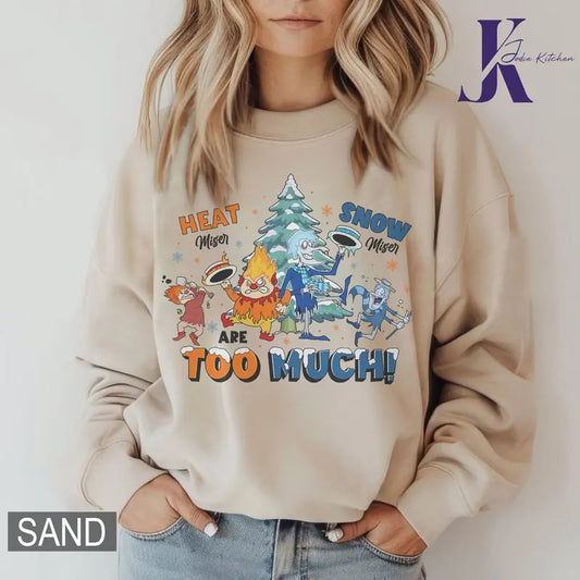 Heating and Cooling We Are Too Much Shirt, Miser Brothers Heating And Cooling Shirt, The Year Without A Santa Claus Shirt, Miser Brothers Sweater, Xmas Giftstyle{n002}3