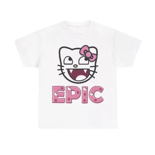 Hello Pink Cat Epic Face T Shirt grunge y2k emo scene tapout goth amity affliction, Unisex T-shirt, Y2k Shirt, Gift For Men Women