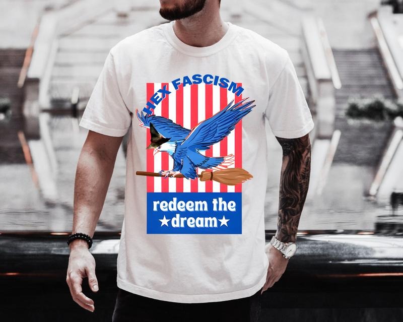 Hex Fascism, Redeem the Dream, Cory Booker Filibuster, Women's Racerback Tank, Witchy T-Shirt, Witchcraft Clothing, Pagan Protest