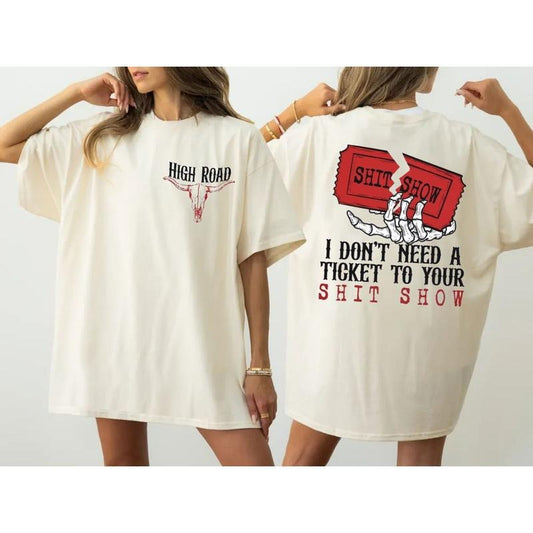 High Road Kw 2 Sides Tee, Concert Outfit Merch, Country Fans Top, K0e Wetzei Apparel, Unisex Short Sleeve Tee Shirt, Casual Clothing, Unisex Short Sleeve Tee