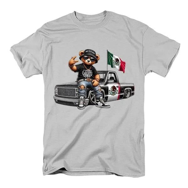 Hip Hop Mexican Bear T-shirt, Teddy Bear Sweatshirt, Mexican Tee, Cool Pickup Truck, Gifts For Men And Women, Full Sizes
