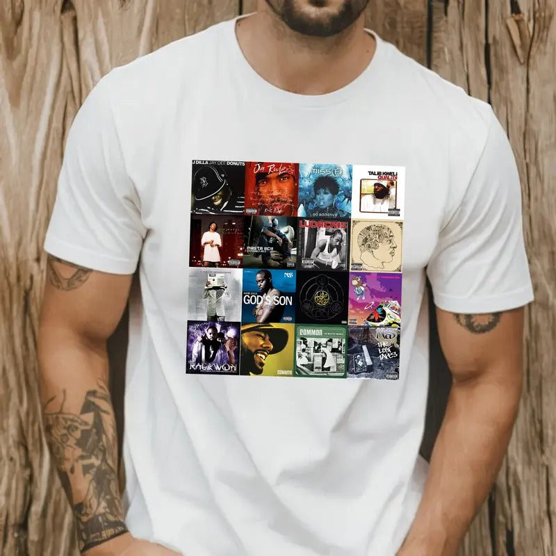 Hip Hop Rappers 90s Cotton Tshirt, Hip Hop Rap East Coast West Coast, 90s Music Tee, Unisex Short Sleeve Tee